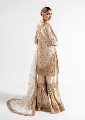Champagne Gold Pearl & Zardozi Embellished Gharara