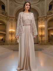 Champagne Tissue Drapery Gown