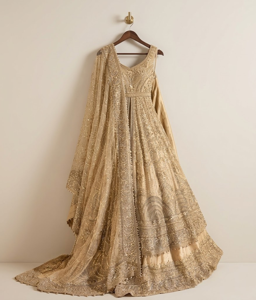 Champagne Gold Mukesh Maxi