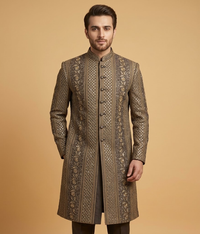 Charcoal & Gold Katdana Stripe Dulha House