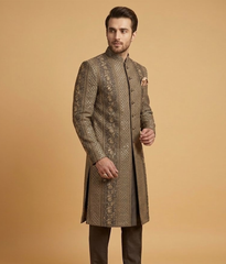 Charcoal & Gold Katdana Stripe Dulha House