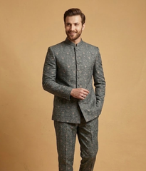 Charcoal Sequin Masoori Dulha House