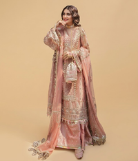 Coral Zari Bridal Sharara