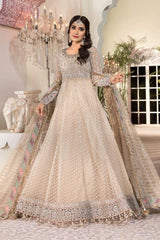 Cream Mukesh Net Maxi