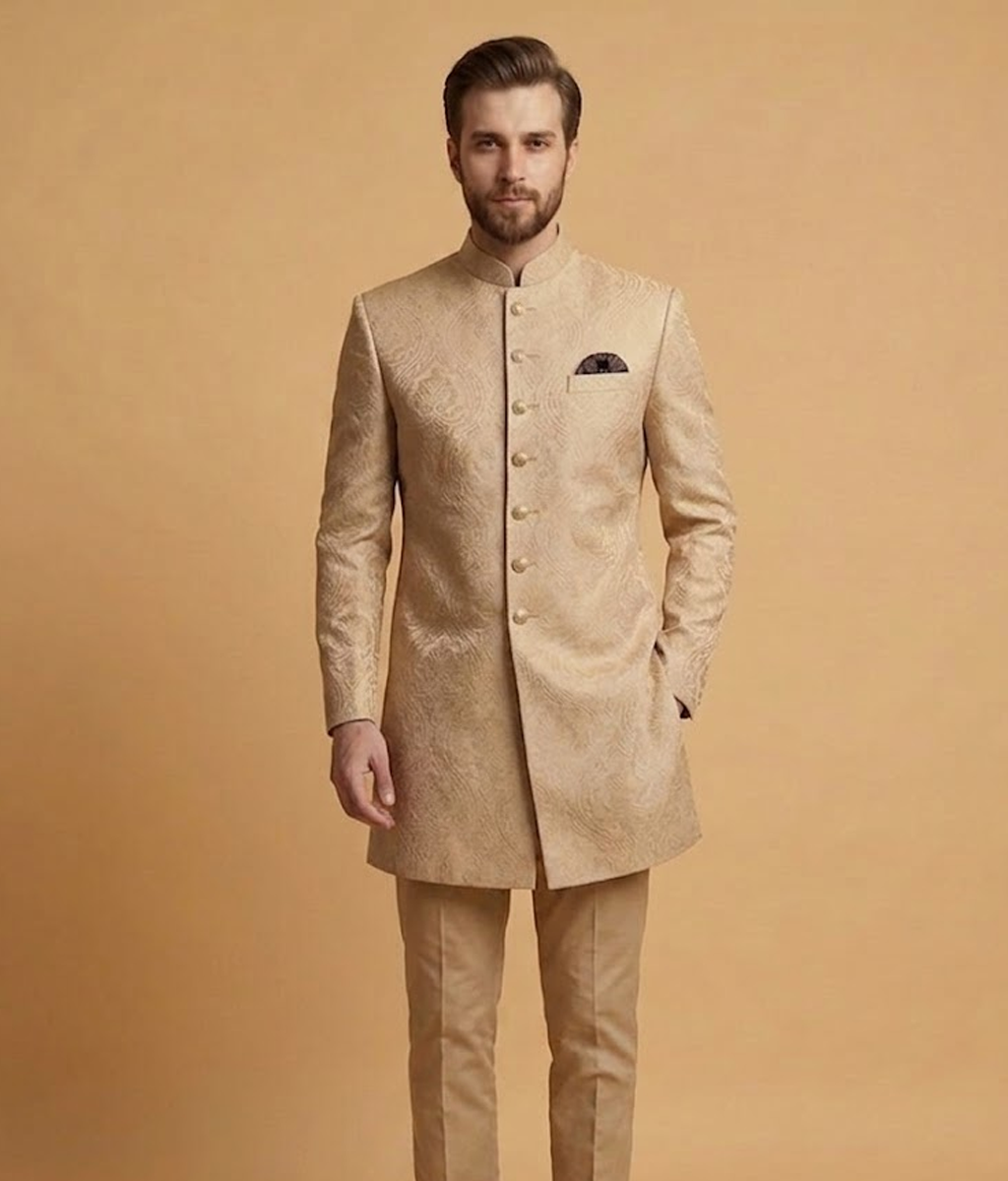 Cream Floral Brocade Dulha House