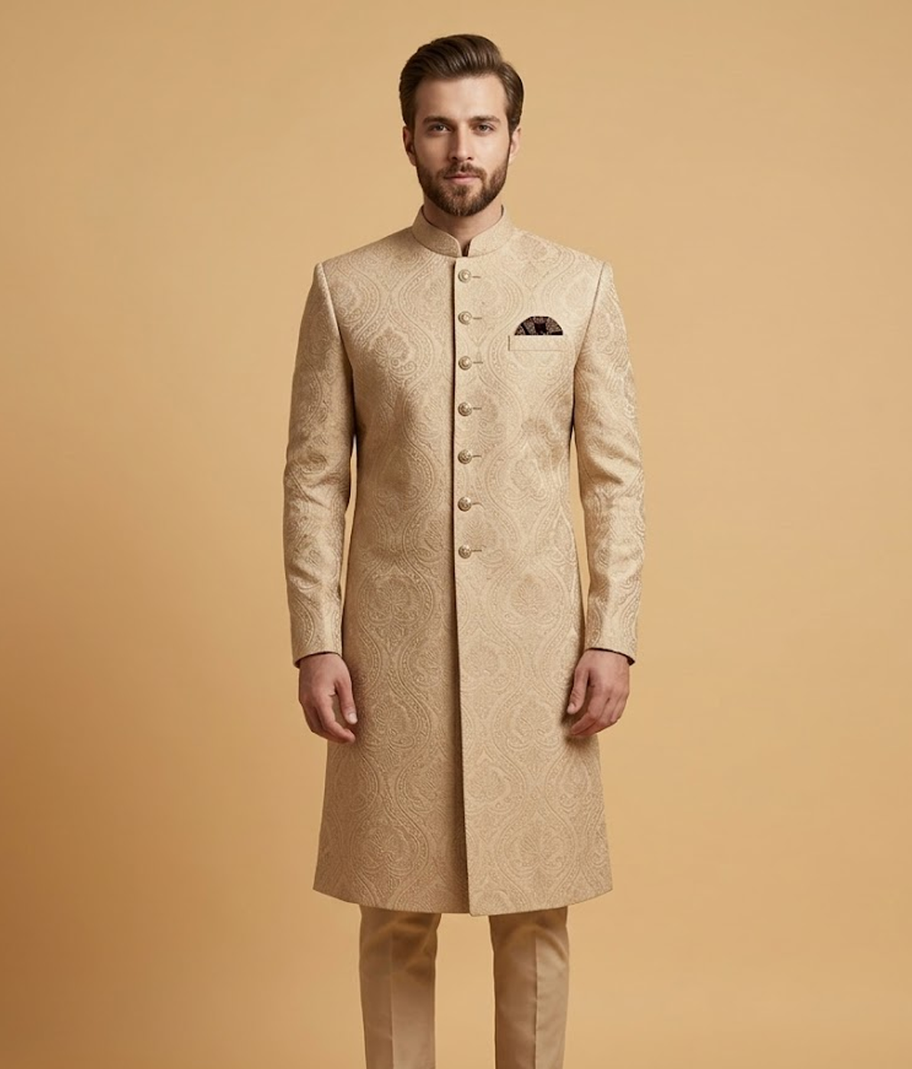 Cream Floral Brocade Dulha House