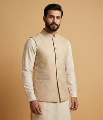 Cream Floral Brocade Dulha House