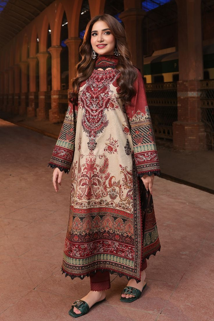 Crimson Mughal Print Kurta