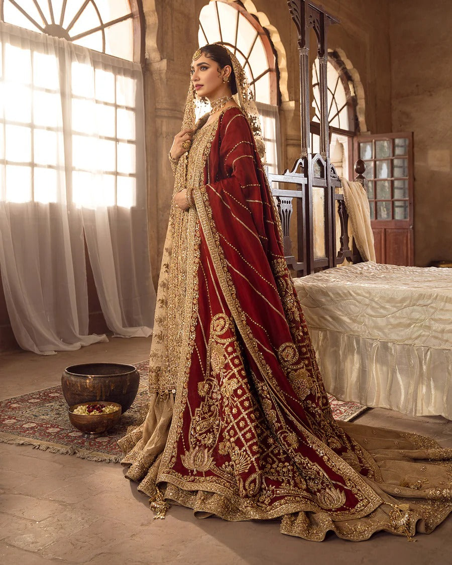 Crimson Royal Zardozi Lehenga
