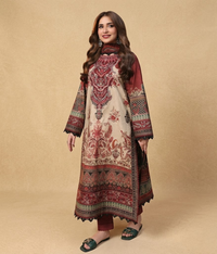 Crimson Mughal Print Kurta