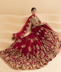 Crimson Zardozi Bridal Lehenga