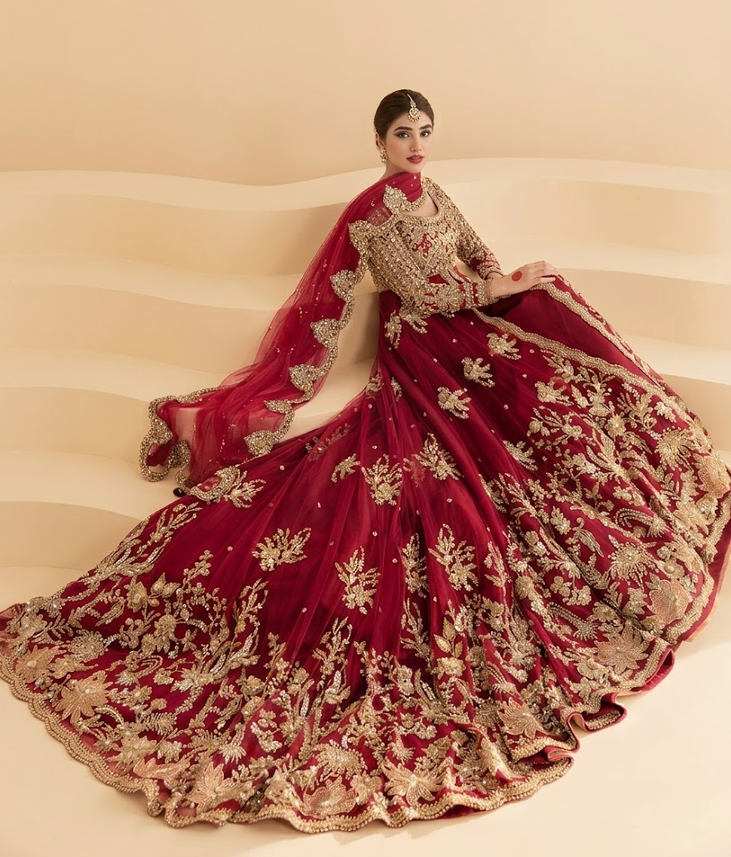 Crimson Zardozi Bridal Lehenga