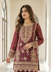 Deep Maroon Zardozi & Resham Worked Gharara Set