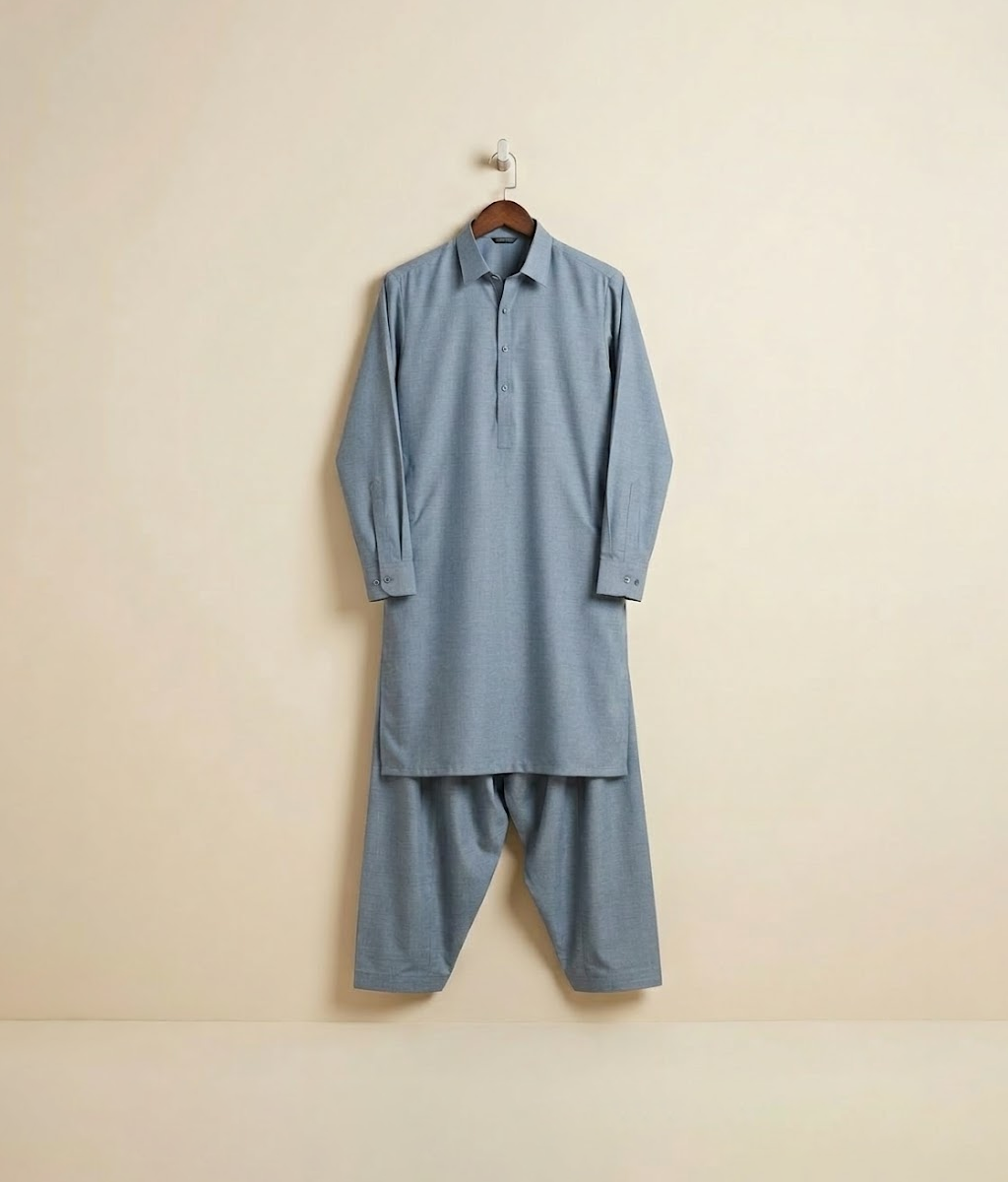 Egyptian cotton with self design Stitched