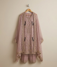 Dessert Brown Raw Silk 3 piece suit