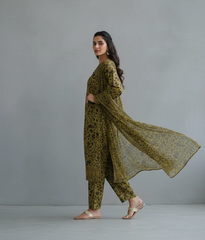 Digital printed cotton suit