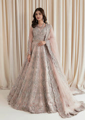Dusty Rose Zardozi & Crystal Flared Maxi