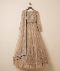 Dusty Rose Zardozi Bridal Lehenga