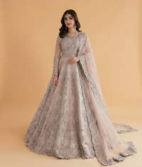 Dusty Rose Zardozi & Crystal Flared Maxi