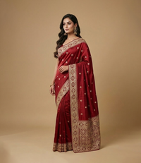 Embroidered Silk Saree