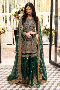 Emerald Green Gota & Zari Detailed Gharara