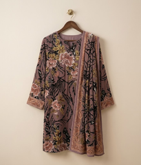 Espresso Brown Palachi 2 Piece Shirt and Dupatta