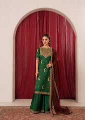 Forest Green Gota-Patti & Mirror Work Gharara