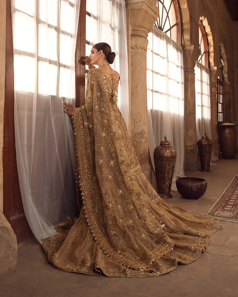 Gold Naqshi Gharara
