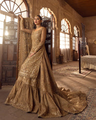 Gold Naqshi Gharara