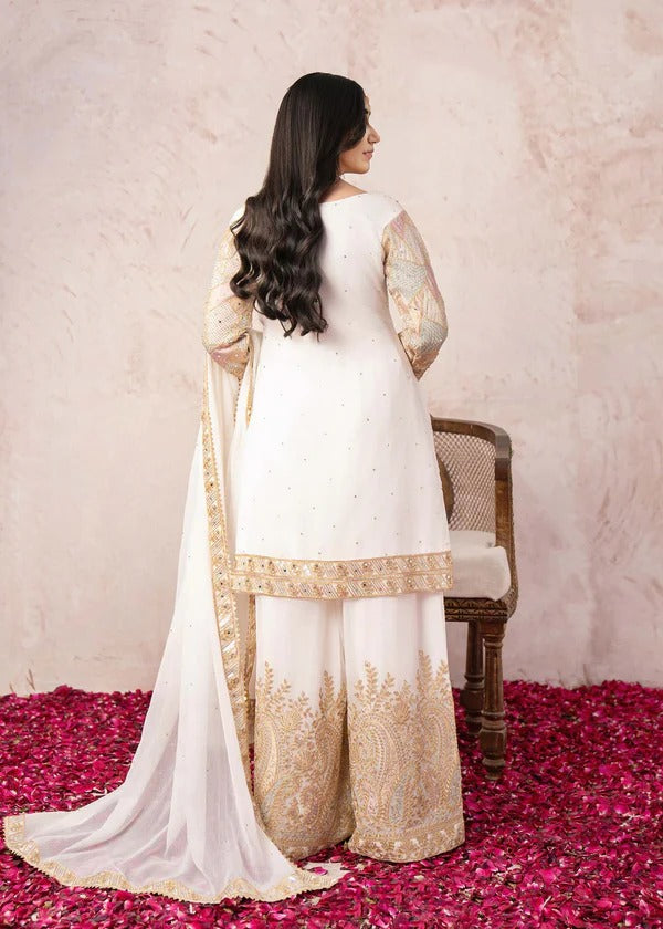 Gold Sequin Net Gharara