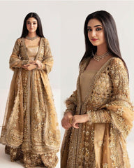 Gold Tilla Embroidered Maxi