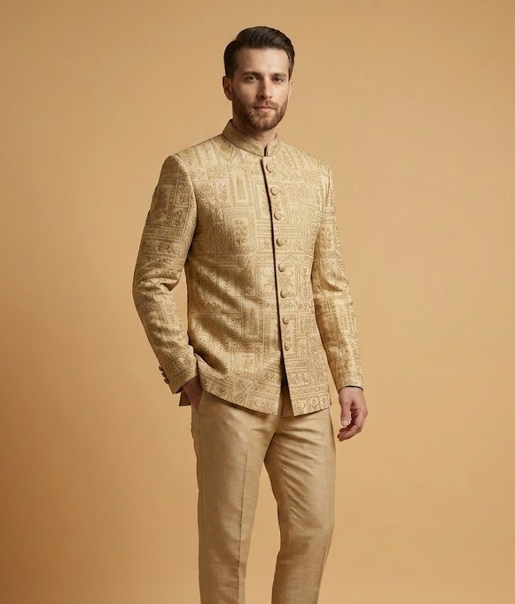 Gold Block Jamawar Dulha House