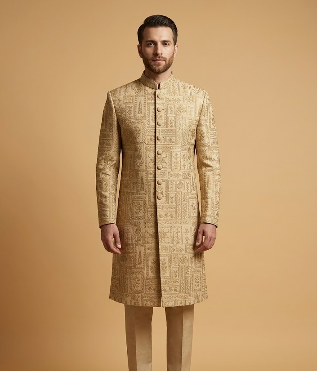 Gold Block Jamawar Dulha House