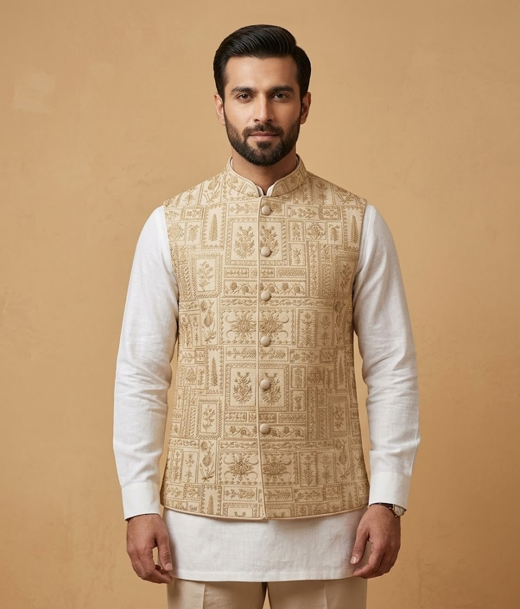Gold Block Jamawar Dulha House