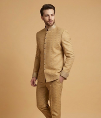Gold Dotted Silk Dulha House