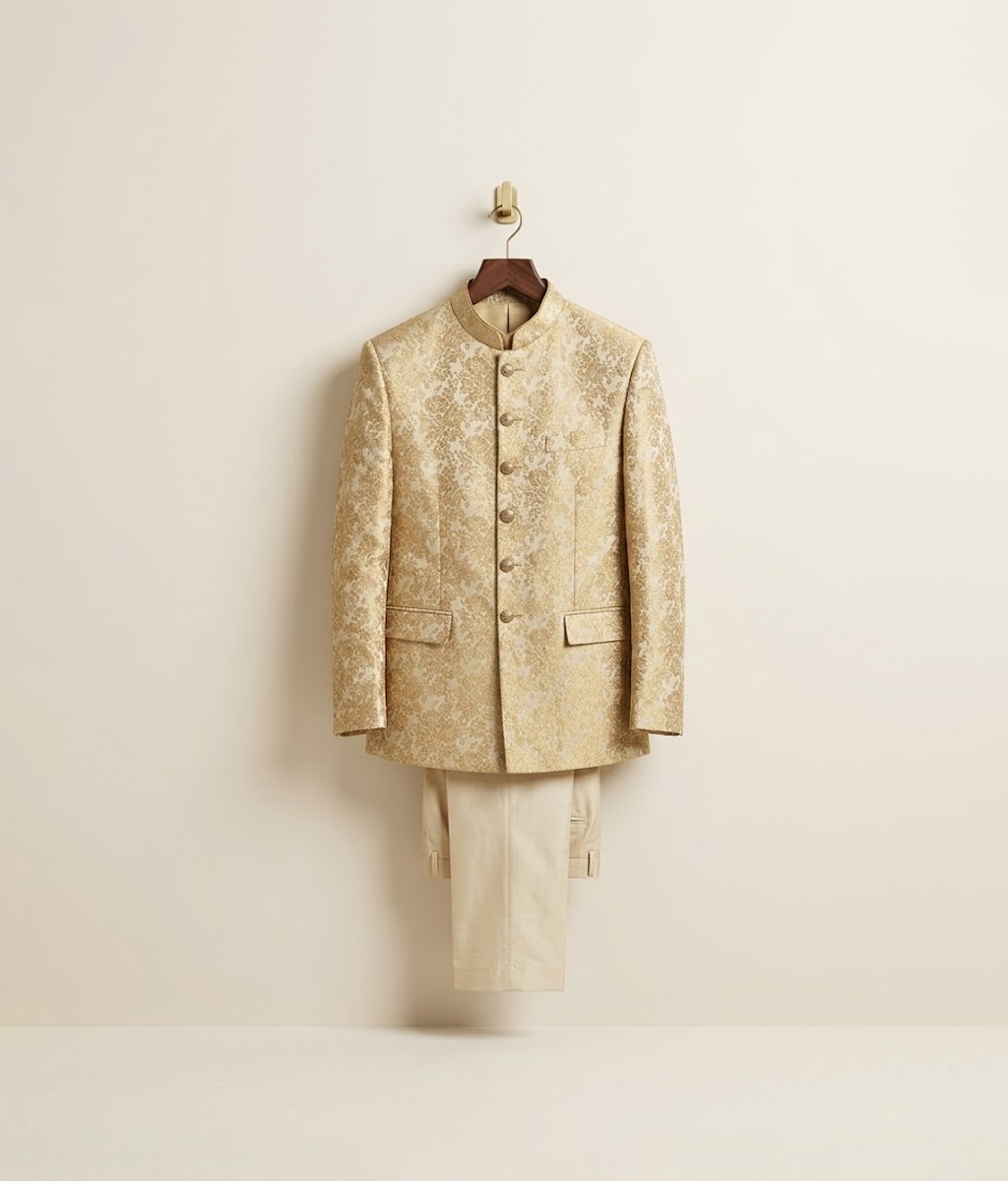 Gold Dust Buttoned Prince Coat