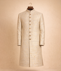 Gold Dust patterned Sherwani jamawar
