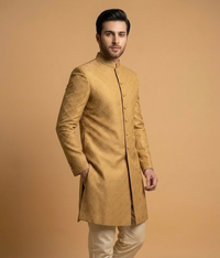 Gold Khadi Jamawar Dulha House