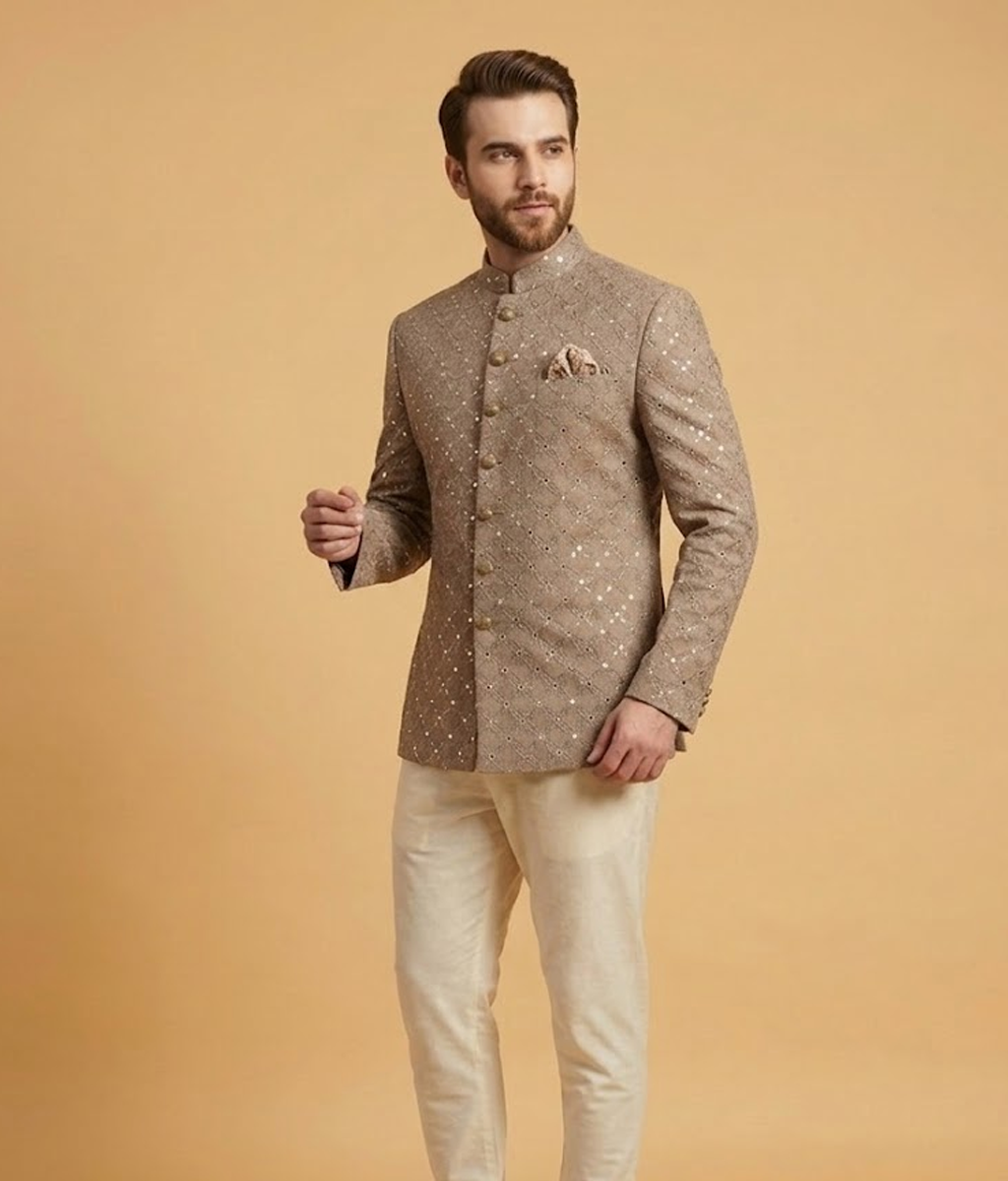 Gold Sequin Floret Dulha House