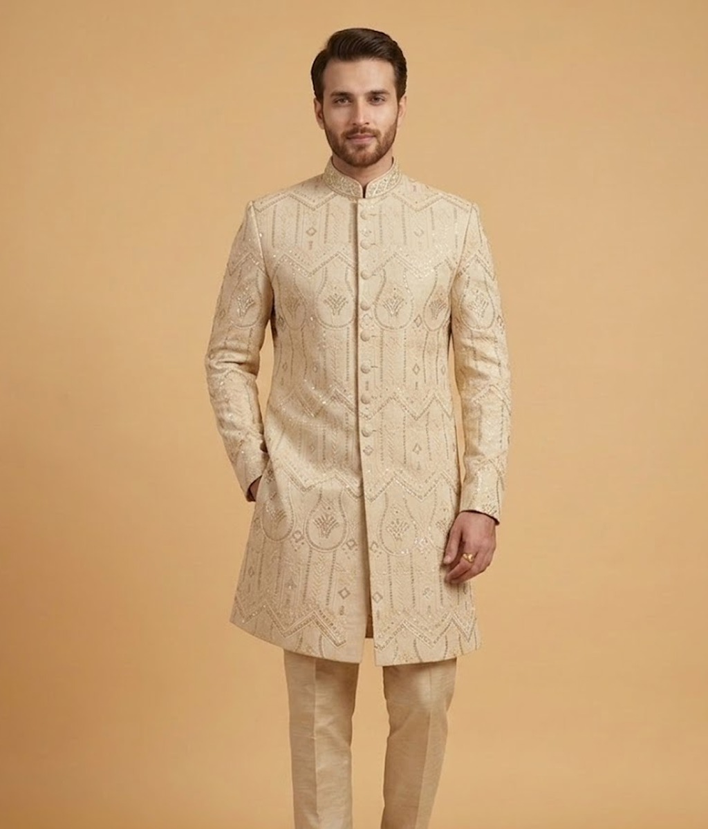 Gold Sequin Stripe Dulha House