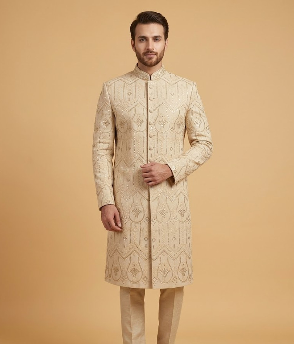 Gold Sequin Stripe Dulha House