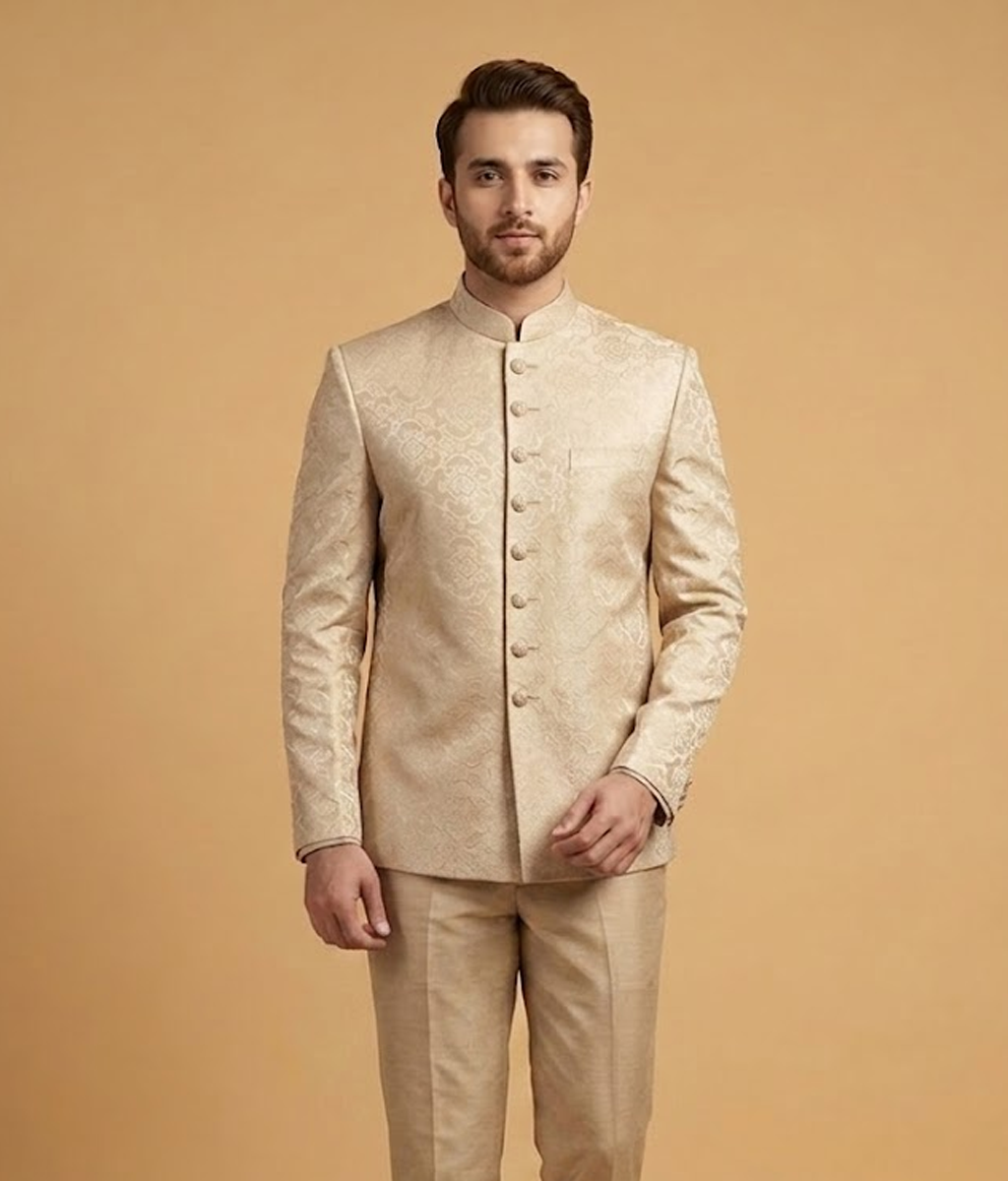 Gold Subtle Brocade Dulha House