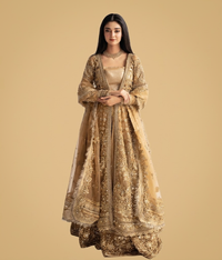Gold Tilla Embroidered Maxi
