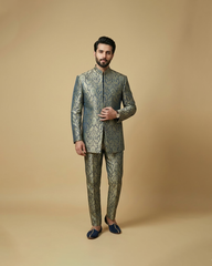 Gold and Navy Open Prince Coat