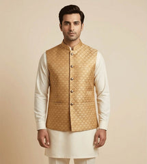Golden Textured fancy waistcoat