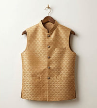 Golden Textured fancy waistcoat