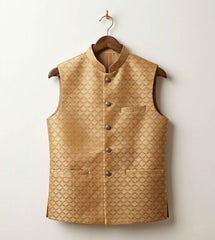 Golden Textured fancy waistcoat