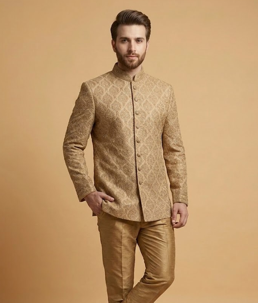 Golden Sequin Masoori Dulha House
