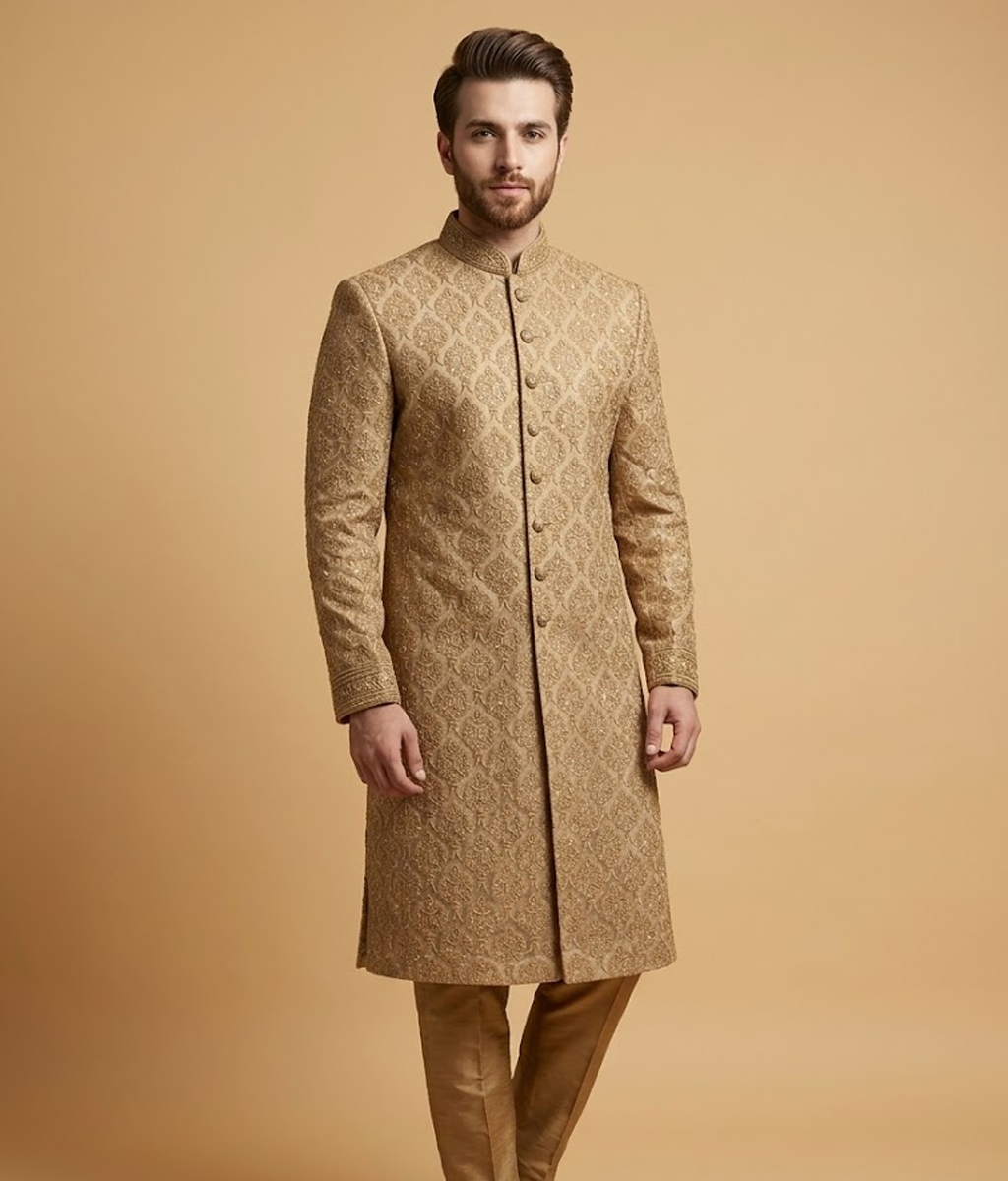 Golden Sequin Masoori Dulha House