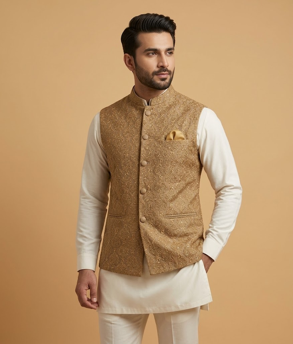 Golden Sequin Masoori Dulha House